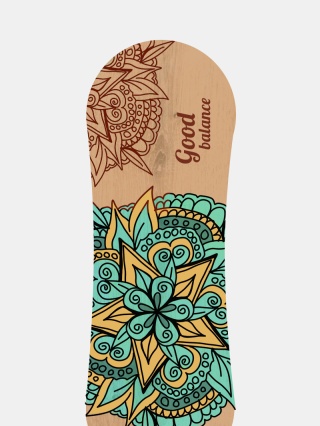 Trickboard L Good Balance z czarnym wałkiem, do balansownia